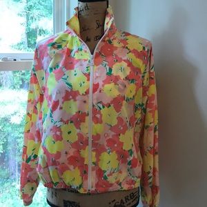 NWT- FLORAL RAIN JACKET  PM